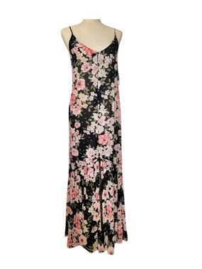 Rare Billabong Dance on Air Floral Slip Maxi Dress size small